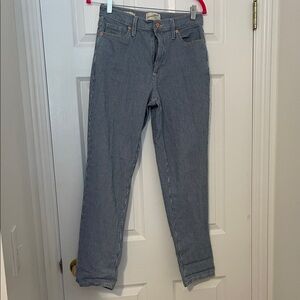 Universal Thread Navy Striped Straight Leg Jeans